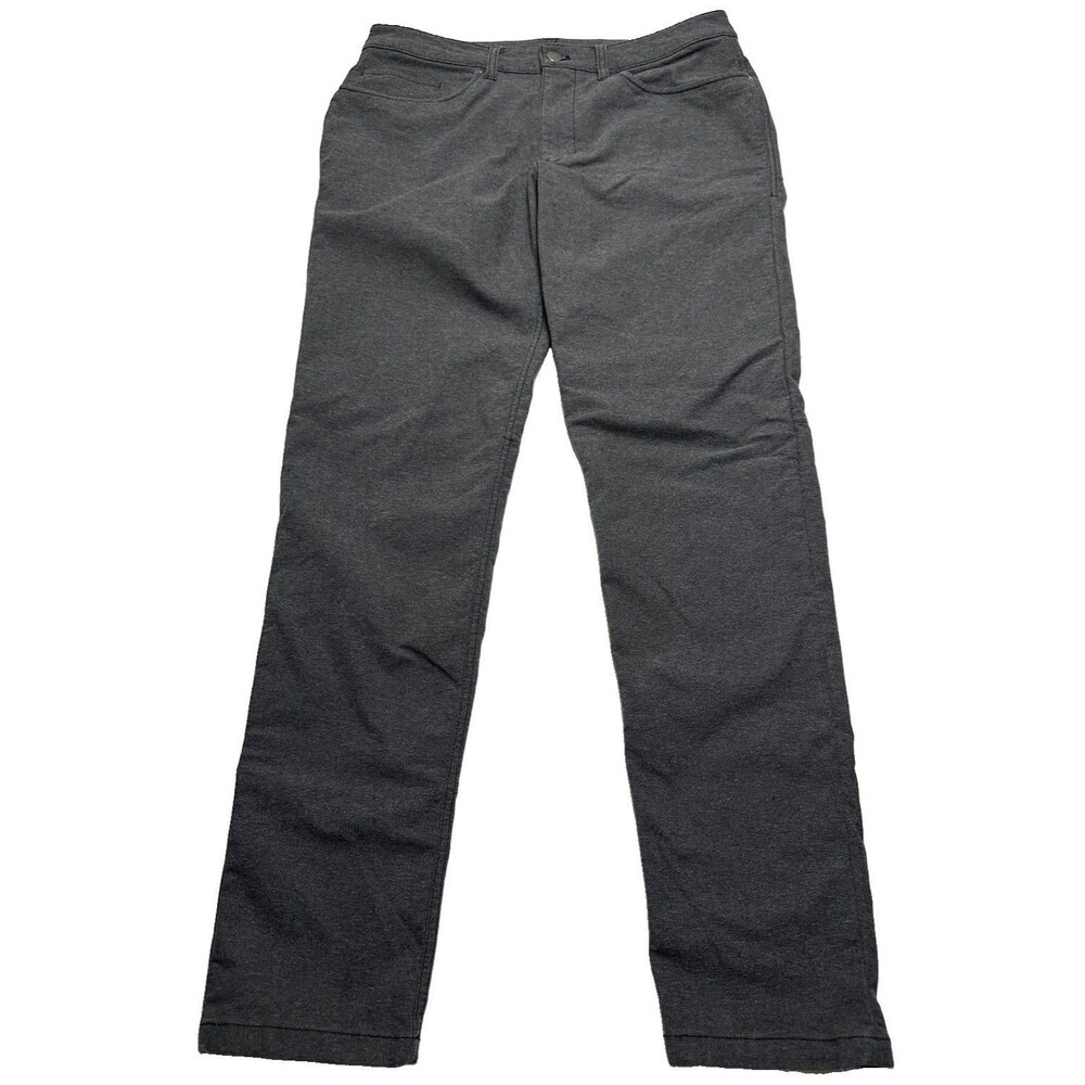 Men's Lululemon ABC Pant Slim *Tech Canvas Size 32 x 32 Heathered Black M5983S